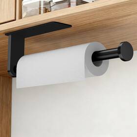 Zt-02-f1 Seropy Black Paper Towel Holder Under Cabinet Adhesive Counter Ho
