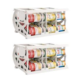 Sc2-40wu Shelf Reliance Cansolidator Pantry - 2-pack Can Organizer For Stackab