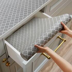 Sl00160600gr-sl Shinlendid Shelf And Drawer Liner Non-adhesive Non-slip Waterproof 23 Inch X20ft Gray