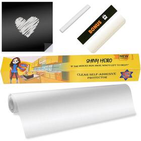 Shinyhero45 Shiny Hero 804859300287 Paper Clear Wall Protector - Self Adhesive Removable Film Transparent Plastic
