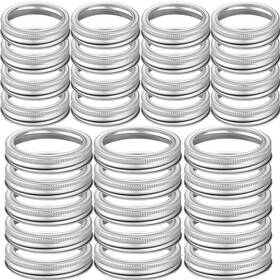 Showutheworld Showu965664454 48pcs Regular And Wide Mouth Canning Jar Rings Mason Replacement Metal R