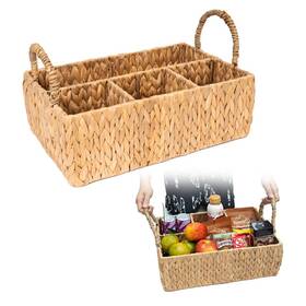 Sieusalevn 737214794646 Divided Water Hyacinth Baskets With Handles Storage Basket Sieusalevn 737214794646 Divided Water Hyacinth Baskets With Handles Storage Basket