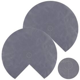 Liners-fdsc74121 Silifine Lazy Susan Shelf Liner 31 Inch 2 Pack Non-adhesive Gray Dual Tier Pie Cut Liners-fdsc74121 Silifine Lazy Susan Shelf Liner 31 Inch 2 Pack Non-adhesive Gray Dual Tier Pie Cut