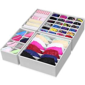 Bo-006-1 Simple Houseware 4-pack Drawer Organizer Set - Closet Dividers For Underwear Bo-006-1 Simple Houseware 4-pack Drawer Organizer Set - Closet Dividers For Underwear