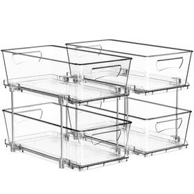 Cb-06g-2 Simple Houseware 2 Tier Basket Drawer Cabinet Pull-out Organizer Pack Clear