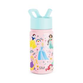 Sm-s-14-d-prn-rbo Simple Modern Kids Summit Water Bottle With Straw Lid Disney Princess 14oz
