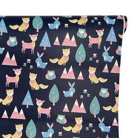 302534 Simplelife4u Yifely Fox Shelf Liner Peel And Stick Rabbit Shelving Paper Decor Kids Study De