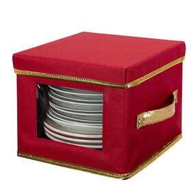 Simplify 633125224428 Holiday Salad Plate Dinnerware Storage Box 9.45 Inch Christmas China 12