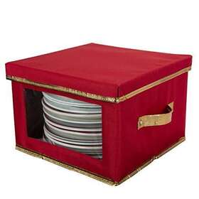 Simplify 633125224442 Holiday Dinner Plate Dinnerware Storage Box 12.2 Inch Christmas China 1