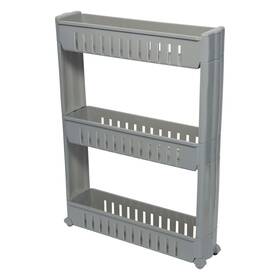 Simplify 633125819273 3 Tier Slim Slide Out Storage Cart Grey 21 Inch X 5 28.35