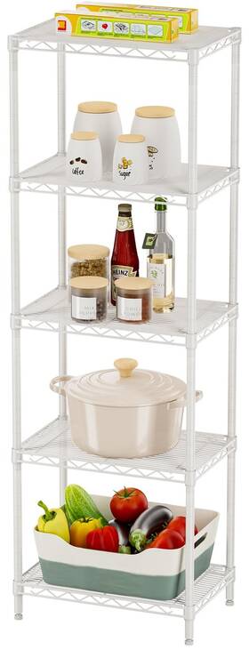 206w Singaye Amj 5 Shelves Storage Shelf Wire Closet Bathroom Organizers Metal Pantry
