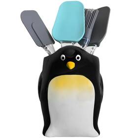 Sixdrop 787416324035 Penguin Kitchen Utensil Holder - Cute Storage Crock Holiday Office