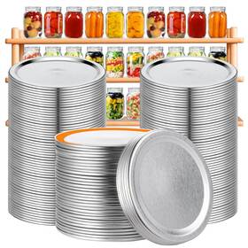 Skerybd 763375794409 Canning Lids Regular Mouth For Ball Mason 150 Silver