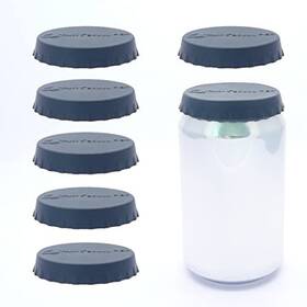 210815 Skull Fish Soda/beverage/beer Saver Can Lids Silicone Stopper Covers 6 Pack Black
