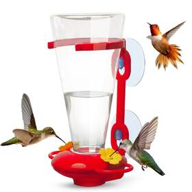Skweeky Hitch 860011382805 Window Hummingbird Feeders For Outdoors - Large Capacity Durable Plastic