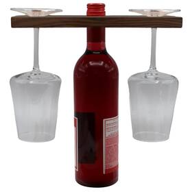 Slidingsusan 852378001345 Wine And Glass Holder - Countertop Or Shelf 10 X 3.5 0.63 Inches