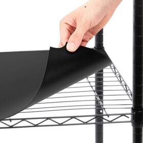 Bio-sliner-3627 Sliner 8 Pack 18 X 48 Inch Wire Shelf Liner Black Plastic Waterproof Liners For Orga