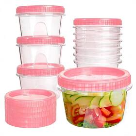 160-pla Slomg 10 Pack 16 Oz Freezer Storage Containers With Pink Twist Top Lids Small Plas 160-pla Slomg 10 Pack 16 Oz Freezer Storage Containers With Pink Twist Top Lids Small Plas