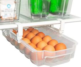 Smart Design 784581188516 18 Egg Holder For Refrigerator Fridge Drawer Organizer Storage Bin