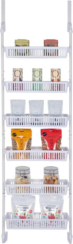 8002060 Smart Design Over-the-door Organizer For Storage Perfect Pantry White 8002060 Smart Design Over-the-door Organizer For Storage Perfect Pantry White