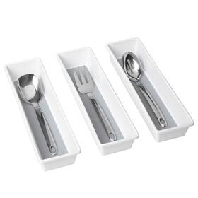 8003438 Smart Design Plastic Drawer Organizer - Set Of 3-13 X 3.75 Inch Non-slip