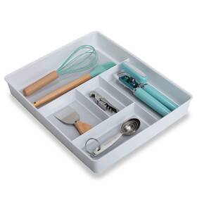 5-compartment Smart Design 8003531 Plastic Drawer Organizer - Non-slip Lining And Fee 5-compartment Smart Design 8003531 Plastic Drawer Organizer - Non-slip Lining And Fee
