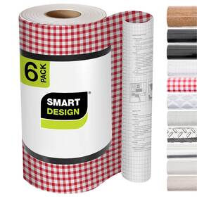 8607202as6 Smart Design Adhesive Shelf Liner - 18 Inch X 120 Feet Total Set Of 6 Rolls