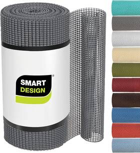 8714638 Smart Design Classic Grip Shelf Liner For Home 12 Inch W X 120 L Graphite Gray