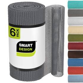 8714638as6 Smart Design Classic Grip Shelf Liner Bundle Inch 12in X 10ft 6 Rolls Non Adhesive Drawer Line