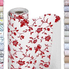 8742514 Smart Design Shelf Liner With Bonded Grip Adhesive - 120 Inch W X 12 L Wisteria Red
