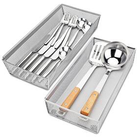 R0004 Smgmg Flatware Organizer With Interlocking Arm Grey - 2 Pack 14.7 Inch X 6.1 Ut R0004 Smgmg Flatware Organizer With Interlocking Arm Grey - 2 Pack 14.7 Inch X 6.1 Ut