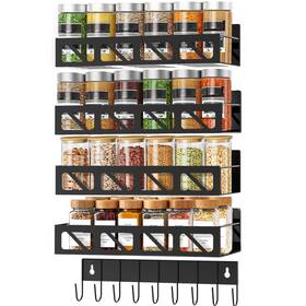 Sr02 Smrcad Spice Rack Wall Mounted 4 Pack Adhesive Hanging Organizer Space-sa