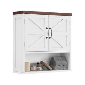 Ysg1029004 Smuxee Farmhouse Bathroom Cabinet Wall Mounted White Medicine With A