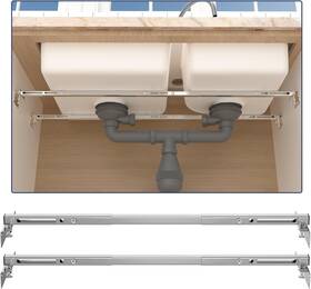 Yat179 Snowtaros Undermount Sink Brackets Upgrade Horizontal 20-55 Inch Silver