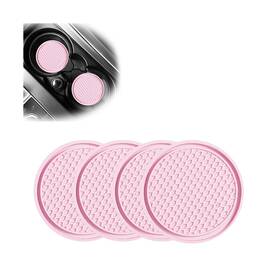 Sobd0002pk-4pc Sodcay Cup Holder Inserts Anti Slip Pvc Waterproof Universal Pink 4 Pcs
