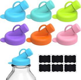 Sophico 445012474488 Silicone Milk Bottle Caps 48mm Diameter Glass Jug Replacement Lids Fit