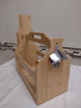 Sorbus 192405000508 Bamboo Wooden Bottle Caddy With Opener And Sampler Boards Sorbus 192405000508 Bamboo Wooden Bottle Caddy With Opener And Sampler Boards