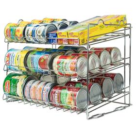 Sorbus 192405000768 Stackable Can Organizer Silver