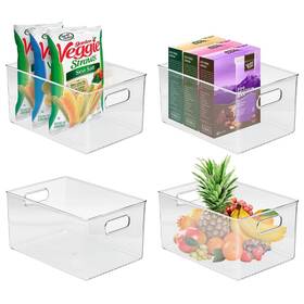 Sorbus 192405012655 Clear Plastic Organizer Storage Bin Containers For