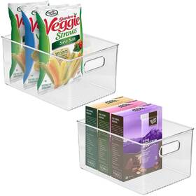 Sorbus 192405012662 Storage Bins Clear Plastic Organizer Container - 2-pack
