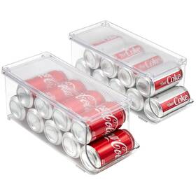 Sorbus 192405014109 Clear Soda Can Organizer Holder With Lid 9 Cans 2-pack Sorbus 192405014109 Clear Soda Can Organizer Holder With Lid 9 Cans 2-pack