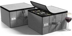 Sorbus 192405352751 Stemware Storage Cases Hard Shell Wine Glass Box With Dividers And - 12 Sorbus 192405352751 Stemware Storage Cases Hard Shell Wine Glass Box With Dividers And - 12