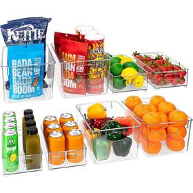 Sorbus 192405375057 Clear Plastic Organizer Storage Bin Containers With