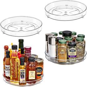 Sorbus 192405377570 9 Inch Flat Clear Lazy Susan Organizer Rotating