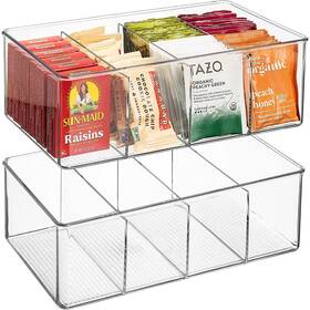 Sorbus 192405395383 Storage Bins With Dividers For Pantry Food And Kitchen