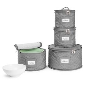 Sorbus 192405411847 Dinnerware Quilted Storage Set 4 Pc