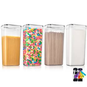 Sorbus 192405412677 Airtight Cereal Dispenser Easy Pour Canister Set With
