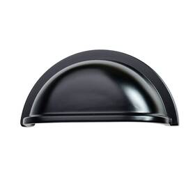 Sh-3880-fb-25 South Main Hardware 3 Inch 76 Mm Flat Black Traditional Bin Cup Drawer Pull 25-pack