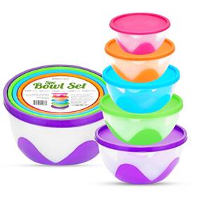 Sh-10134 Southern Homewares 5-piece Plastic Food Storage Containers With Lids Air Sh-10134 Southern Homewares 5-piece Plastic Food Storage Containers With Lids Air