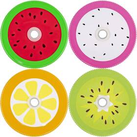Sh-10229 Southern Homewares Fruit Pattern Mason Sipper Jar Lids With Hole For Straws One Size Lid Sh-10229 Southern Homewares Fruit Pattern Mason Sipper Jar Lids With Hole For Straws One Size Lid